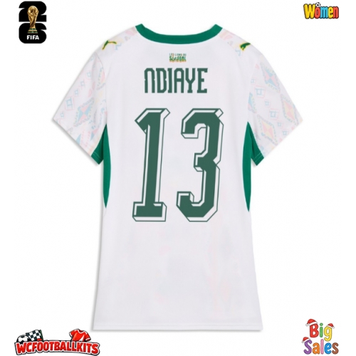 Senegal Iliman Ndiaye #13 Replica Home Stadium Shirt for Women World Cup 2026 Short Sleeve